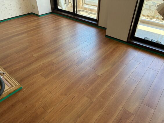 【施工前】東京都葛飾区 ご入居中マンション Ｓ様邸 シリコンフロアコーティング施工事例 施工前の状態
