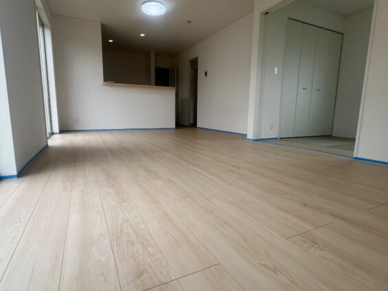 【施工前】福島県白河市 ご新築戸建て Ｌ様邸 シリコンフロアコーティング施工事例 施工前の状態
