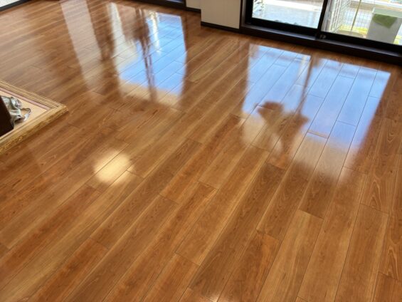 【施工後】東京都葛飾区 ご入居中マンション Ｓ様邸 シリコンフロアコーティング施工事例 コーティングハウス シリコンフロアコーティング施工済み
