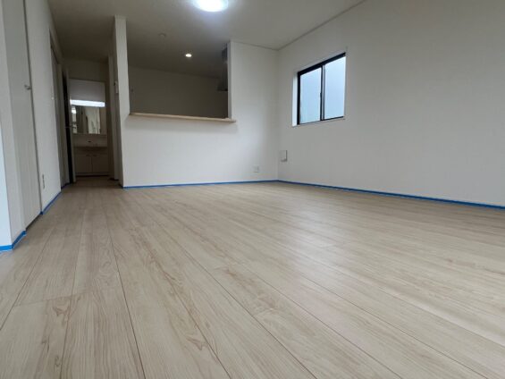 【施工前】福島県白河市 ご新築戸建て Ｌ様邸 シリコンフロアコーティング施工事例 施工前の状態