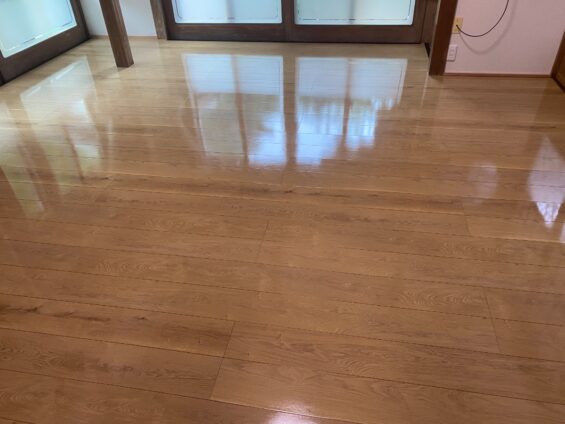 【施工後】千葉県八千代市 ご入居中戸建て Ｗ様邸 シリコンフロアコーティング施工事例 コーティングハウス シリコンフロアコーティング施工済み