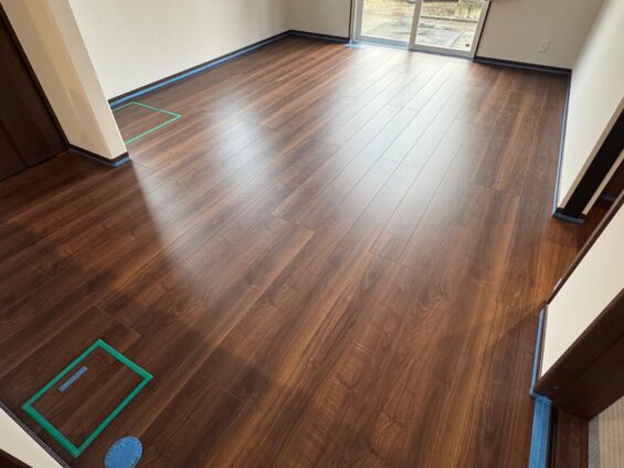 【施工前】群馬県富岡市 ご新築戸建て Ｏ様邸 セラミックガラスフロアコーティング施工事例 施工前の状態