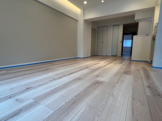 【施工前】神奈川県横浜市 床新規張替済マンション Ｓ様邸 シリコンフロアコーティング施工事例 施工前の状態