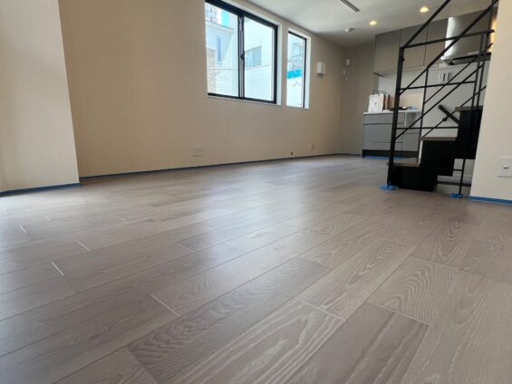 【施工前】東京都文京区 ご新築戸建て Ｍ様邸 セラミックガラスフロアコーティング施工事例 施工前の状態