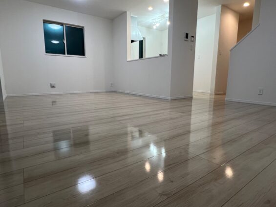 【施工後】栃木県宇都宮市 ご新築戸建て Ｌ様邸 シリコンフロアコーティング施工事例 コーティングハウス シリコンフロアコーティング施工済み