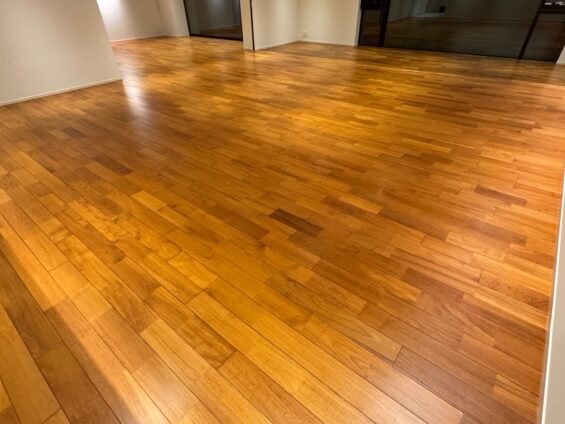 小郡市フロアコーティング施工事例 施工後|福岡県小郡市 中古マンション I様邸 コーティングハウス ワンニャンすべらん施工済み