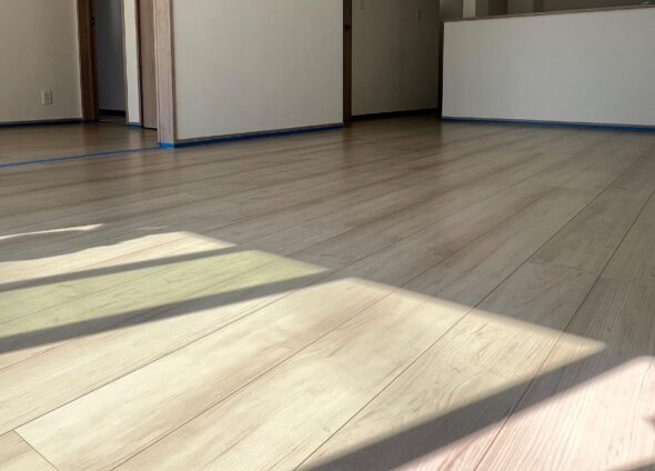 天草市フロアコーティング施工事例 施工前｜熊本県天草市 ご新築戸建て Ｓ様邸の床の状態