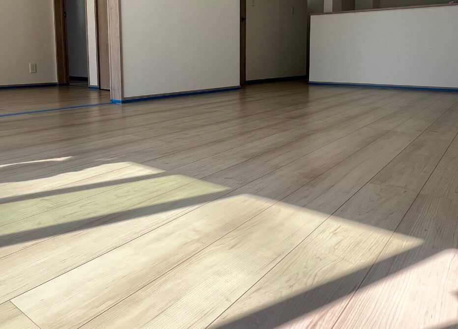 天草市フロアコーティング施工事例 施工前｜熊本県天草市 ご新築戸建て Ｓ様邸の床の状態